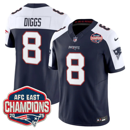 NE AFC East Champions Patch Vapor Limited Jersey - All Stitched