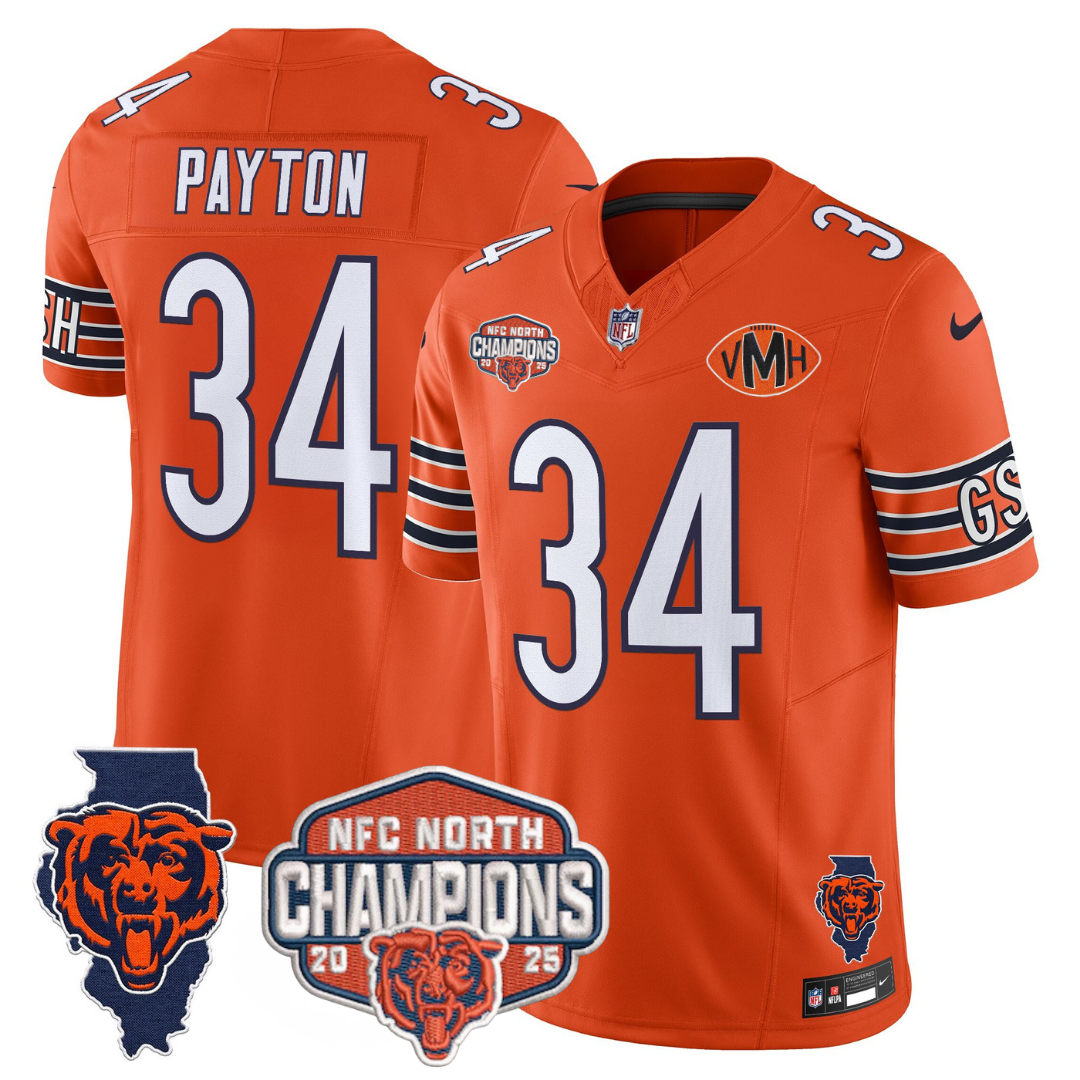 CHI 2025 NFC North Champions Patch Jersey V2 - All Stitched