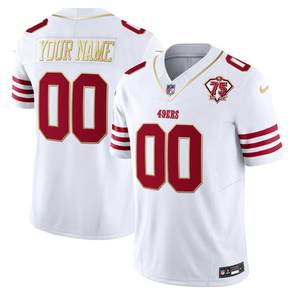 49ers 2023 Vapor Gold Trim Limited Custom Jersey - All Stitched