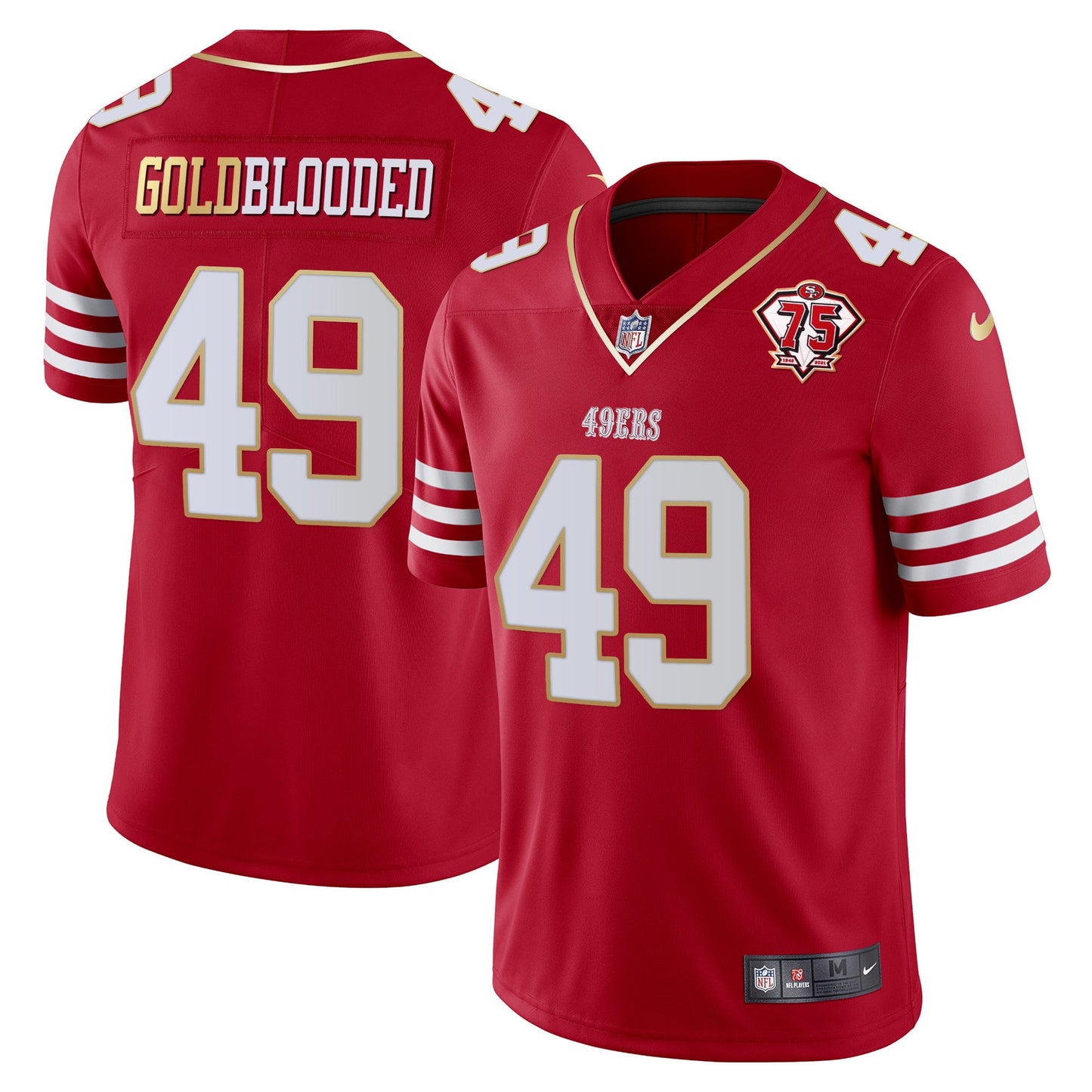 Men's 49ers Vapor Gold Jersey Collection - All Stitched