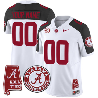 Alabama Crimson Tide Vapor Limited Custom Jersey V4 - Alabama Map - All Stitched