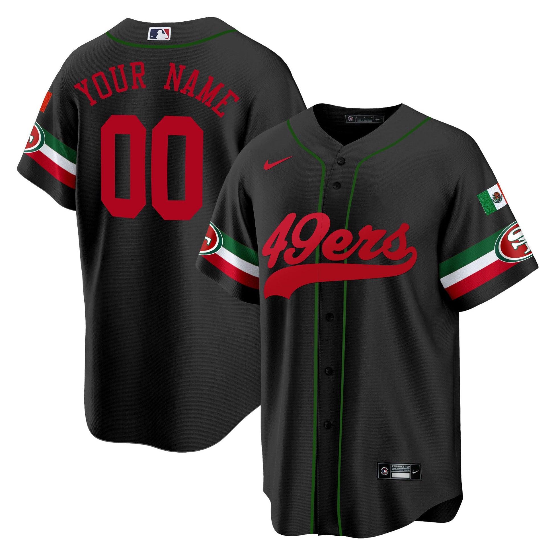 49ers Mexico Baseball Custom Jersey - All Stitched