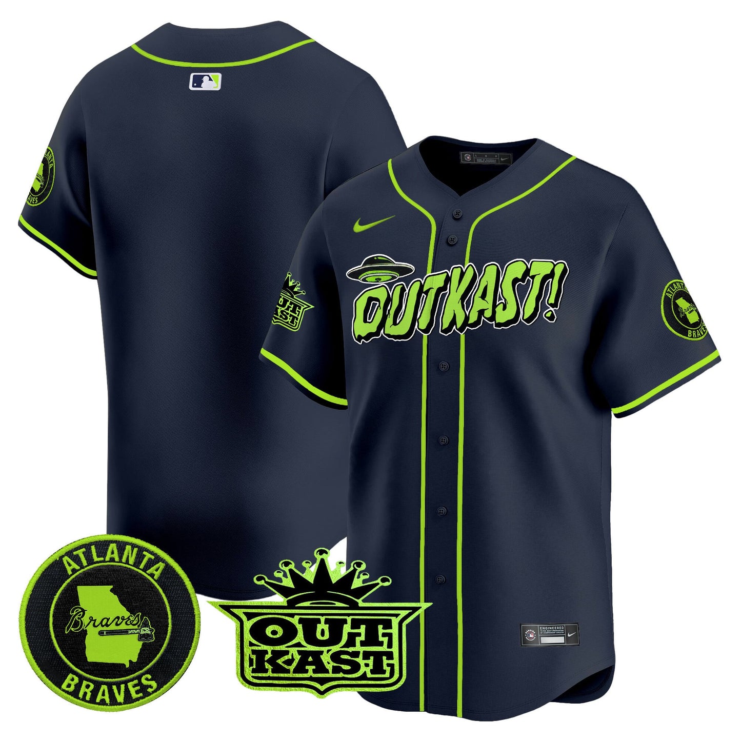 Atlanta Braves Atliens Vapor Premier Limited Jersey V3 - All Stitched