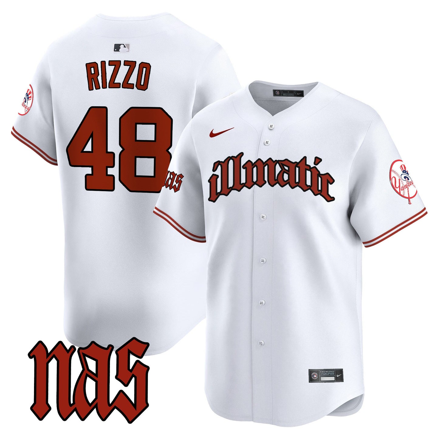 Men's New York Yankees Nas Illmatic Vapor Premier Limited Jersey - All Stitched
