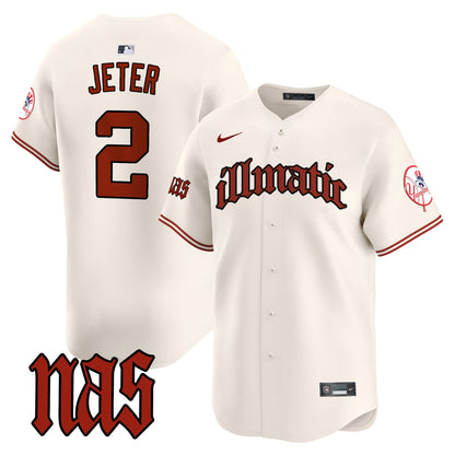Men's New York Yankees Nas Illmatic Vapor Premier Limited Jersey - All Stitched
