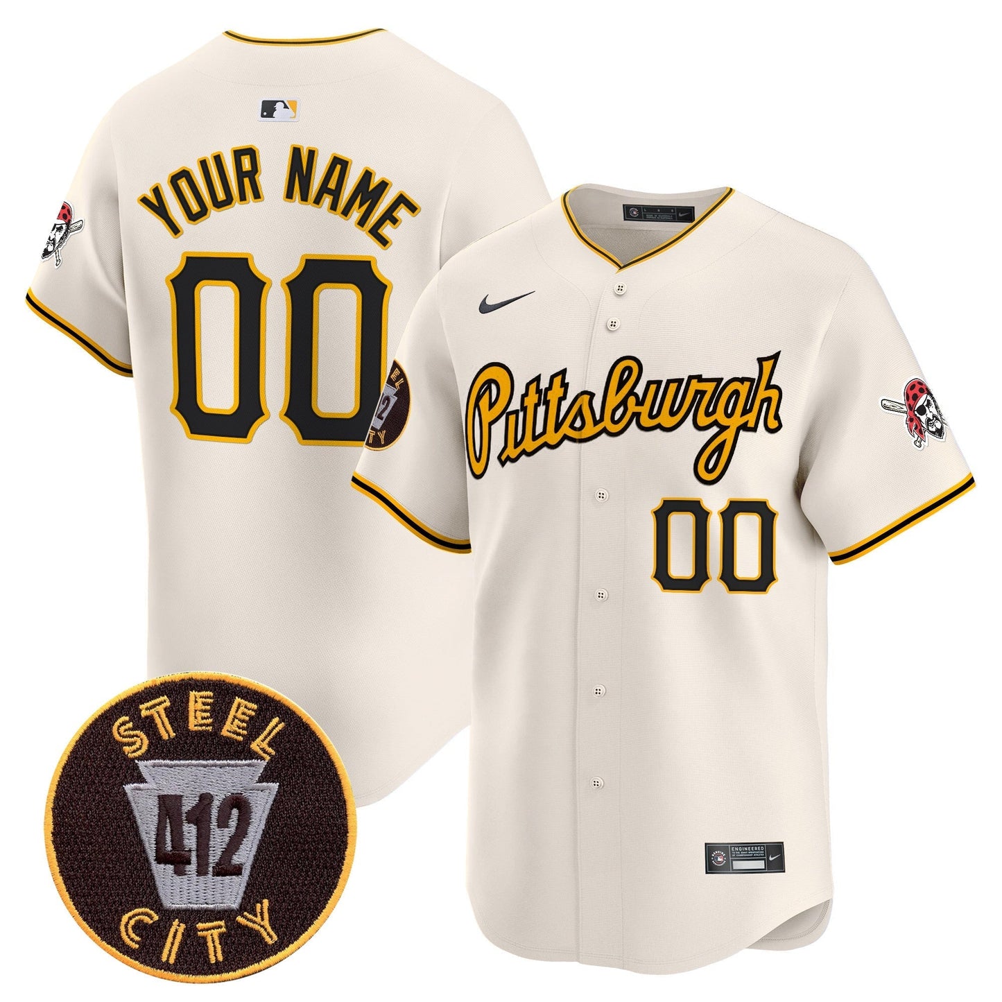 PIT 412 Patch Vapor Premier Limited Custom Jersey V4 - All Stitched