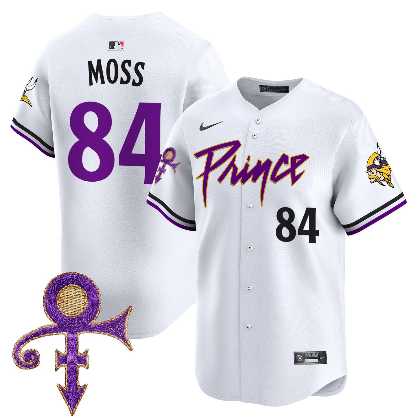 Men's Minnesota Vikings Prince Patch Vapor Premier Limited Jersey - All Stitched