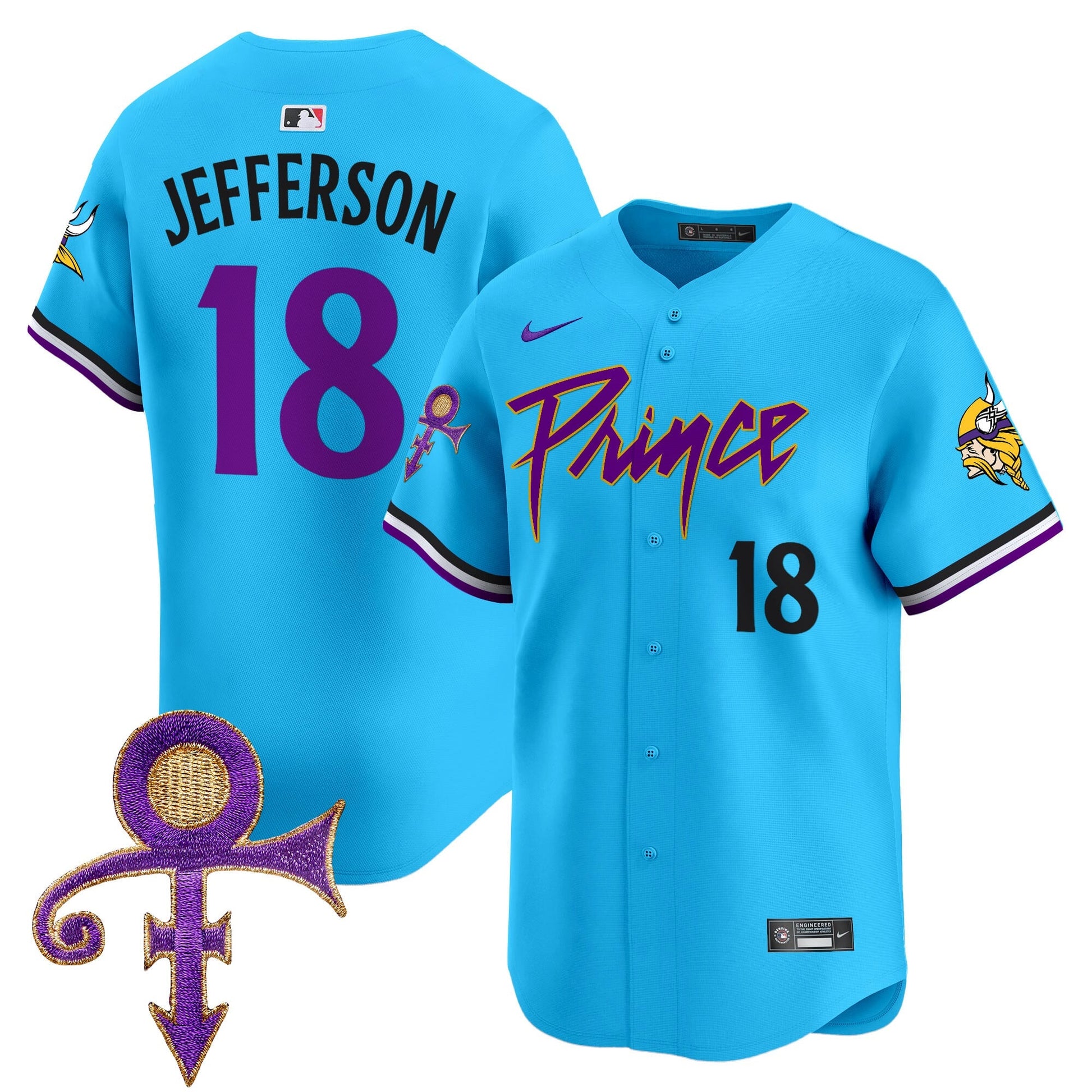 Men's Minnesota Vikings Prince Patch Vapor Premier Limited Jersey - All Stitched