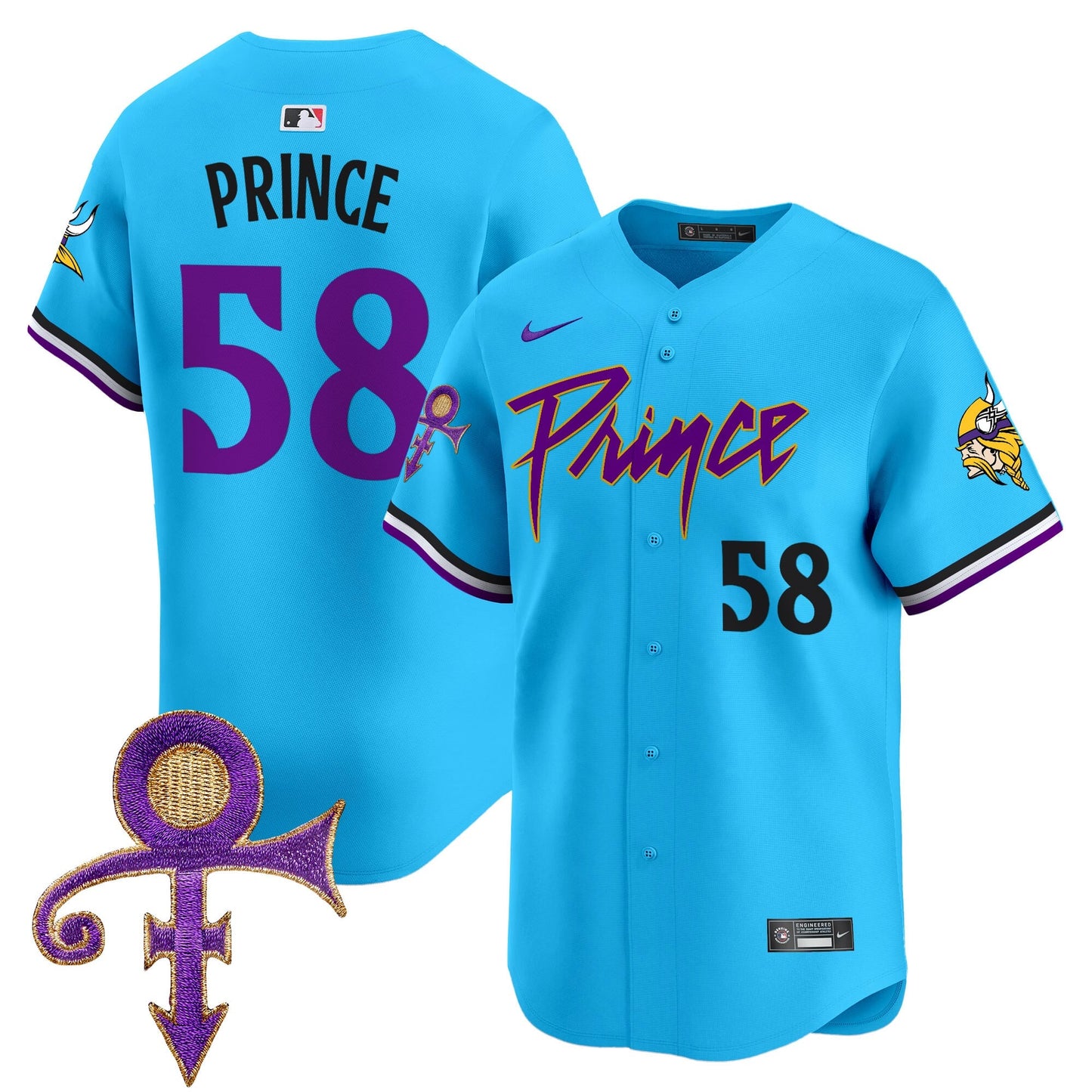 Men's Minnesota Vikings Prince Patch Vapor Premier Limited Jersey - All Stitched