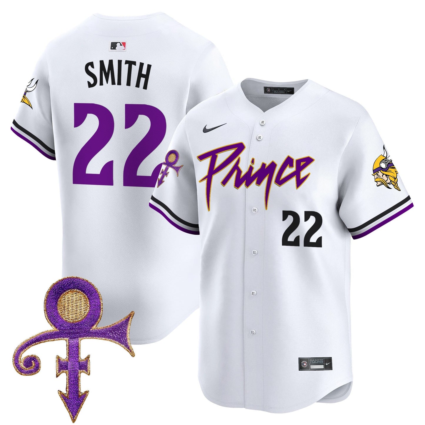 Men's Minnesota Vikings Prince Patch Vapor Premier Limited Jersey - All Stitched