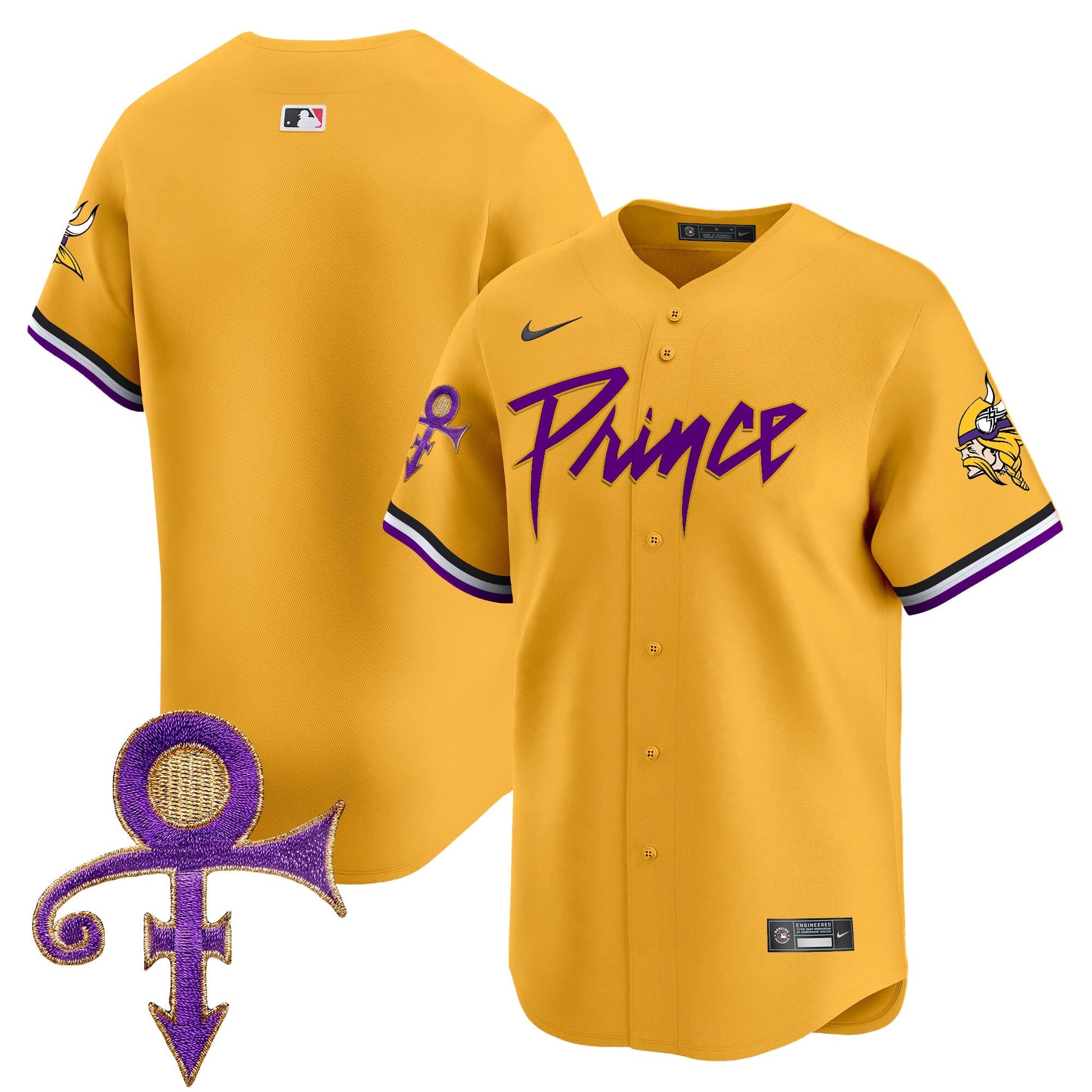 Men's Minnesota Vikings Prince Patch Vapor Premier Limited Jersey - All Stitched