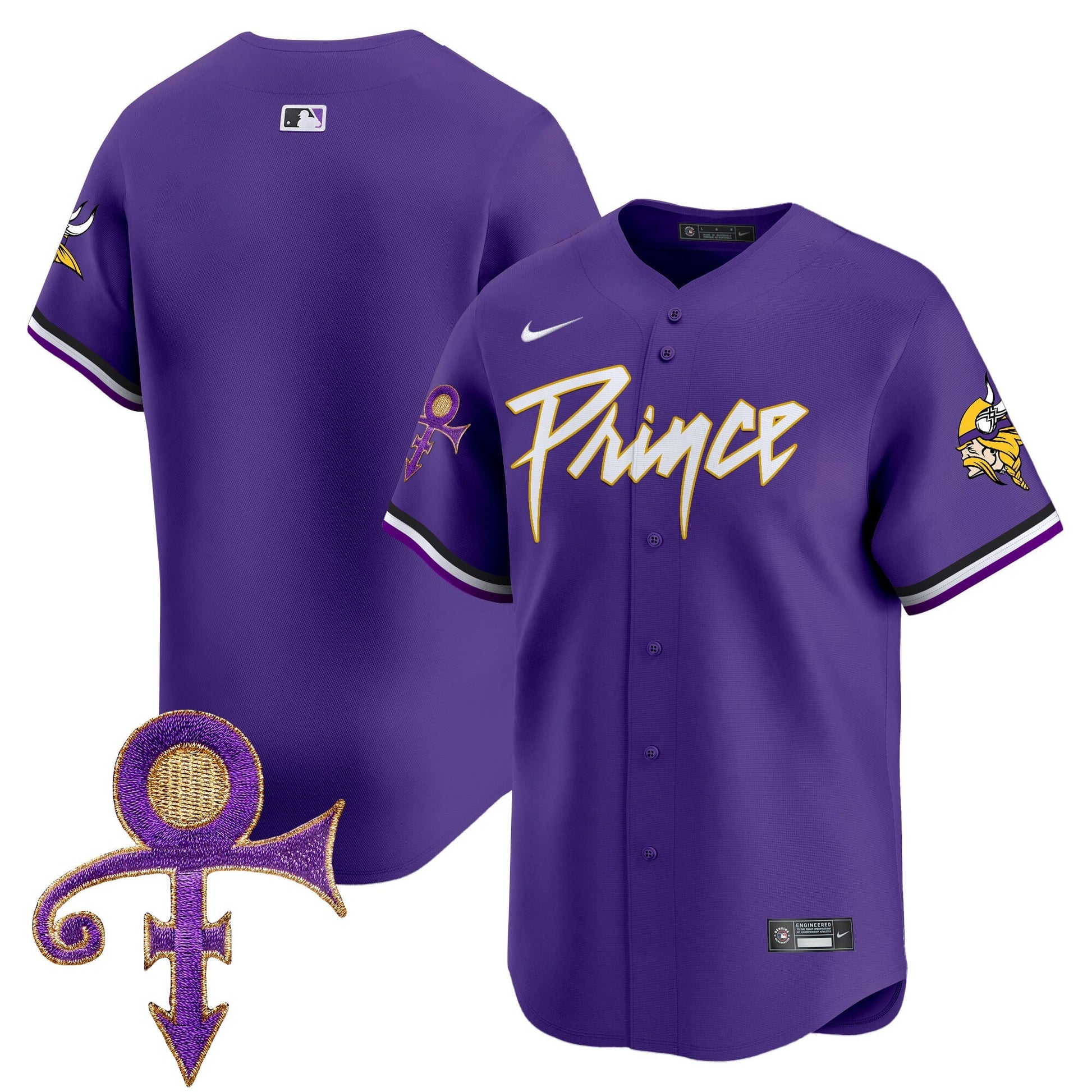 Men's Minnesota Vikings Prince Patch Vapor Premier Limited Jersey - All Stitched