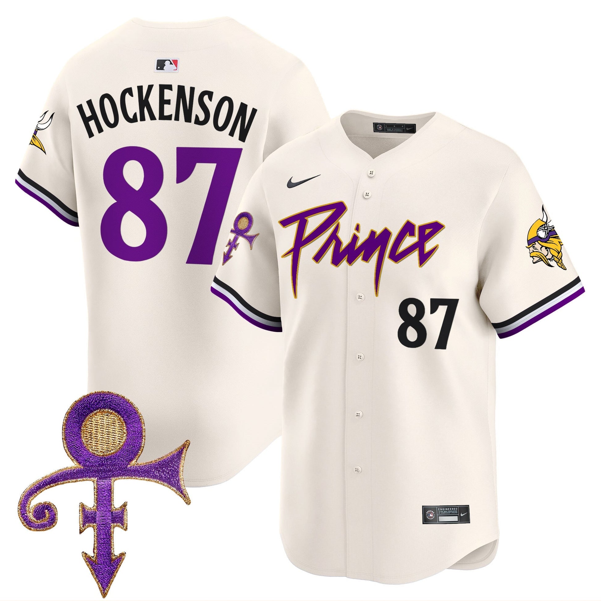 Men's Minnesota Vikings Prince Patch Vapor Premier Limited Jersey - All Stitched