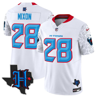 Men's Houston Texans 2024 Texas Patch Vapor Limited Jersey V4 - All Stitched