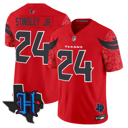 Men's Houston Texans 2024 Texas Patch Vapor Limited Jersey V4 - All Stitched