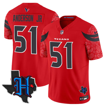 Men's Houston Texans 2024 Texas Patch Vapor Limited Jersey V4 - All Stitched
