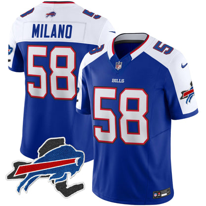 Men's Bills New York Patch Vapor Limited Jersey V2 - All Stitched