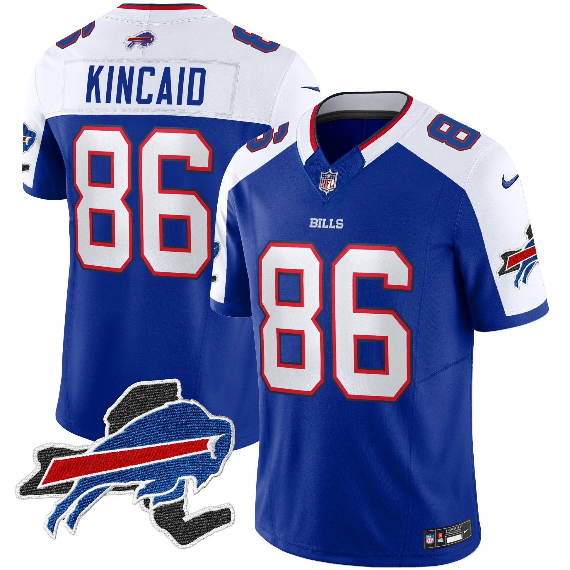 Men's Bills New York Patch Vapor Limited Jersey V2 - All Stitched