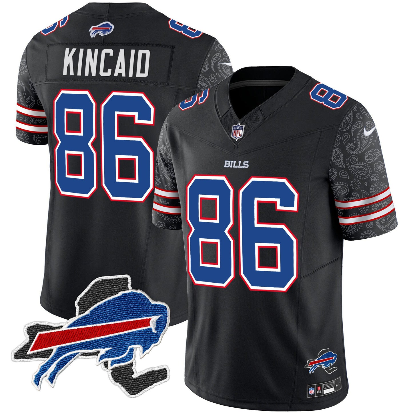 Men's Bills New York Patch Vapor Limited Jersey V2 - All Stitched