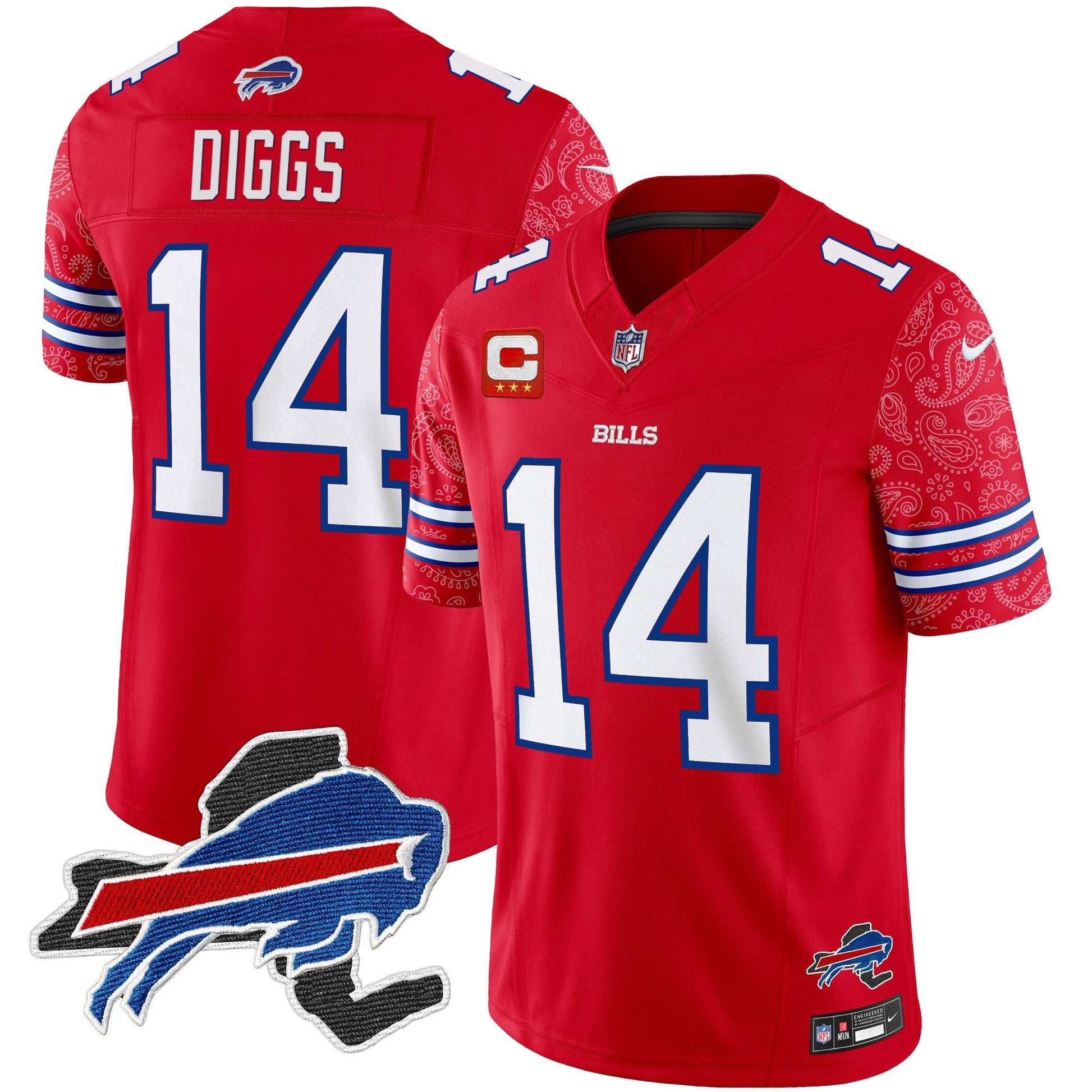 Men's Bills New York Patch Vapor Limited Jersey V2 - All Stitched