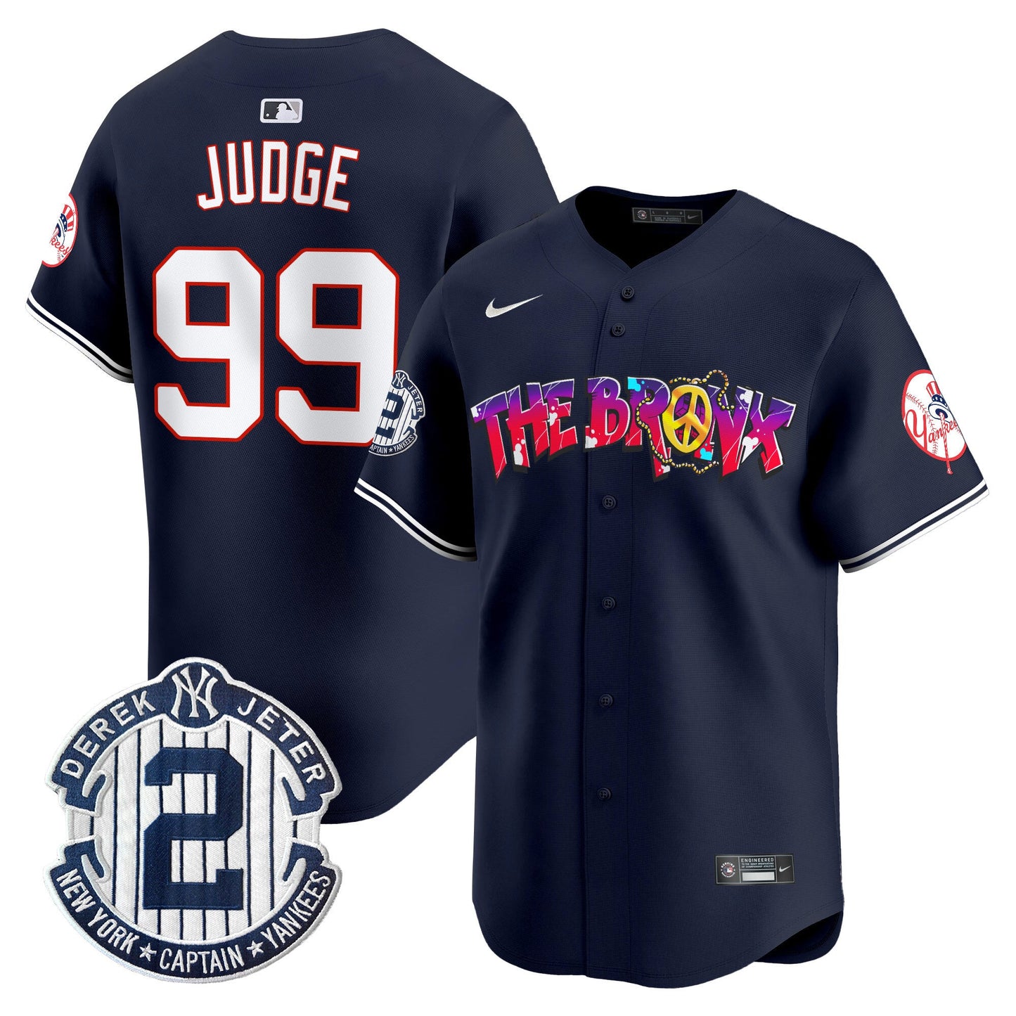 Men's New York Yankees The Bronx Graffiti Vapor Premier Limited Jersey V7 - All Stitched