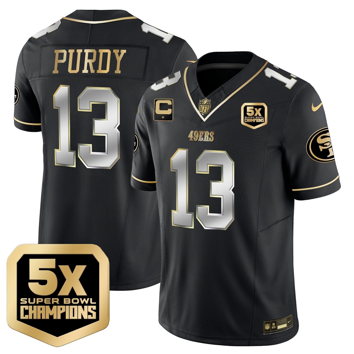 49ers 5x Super Bowl Champions Vapor Limited Jersey - All Stitched