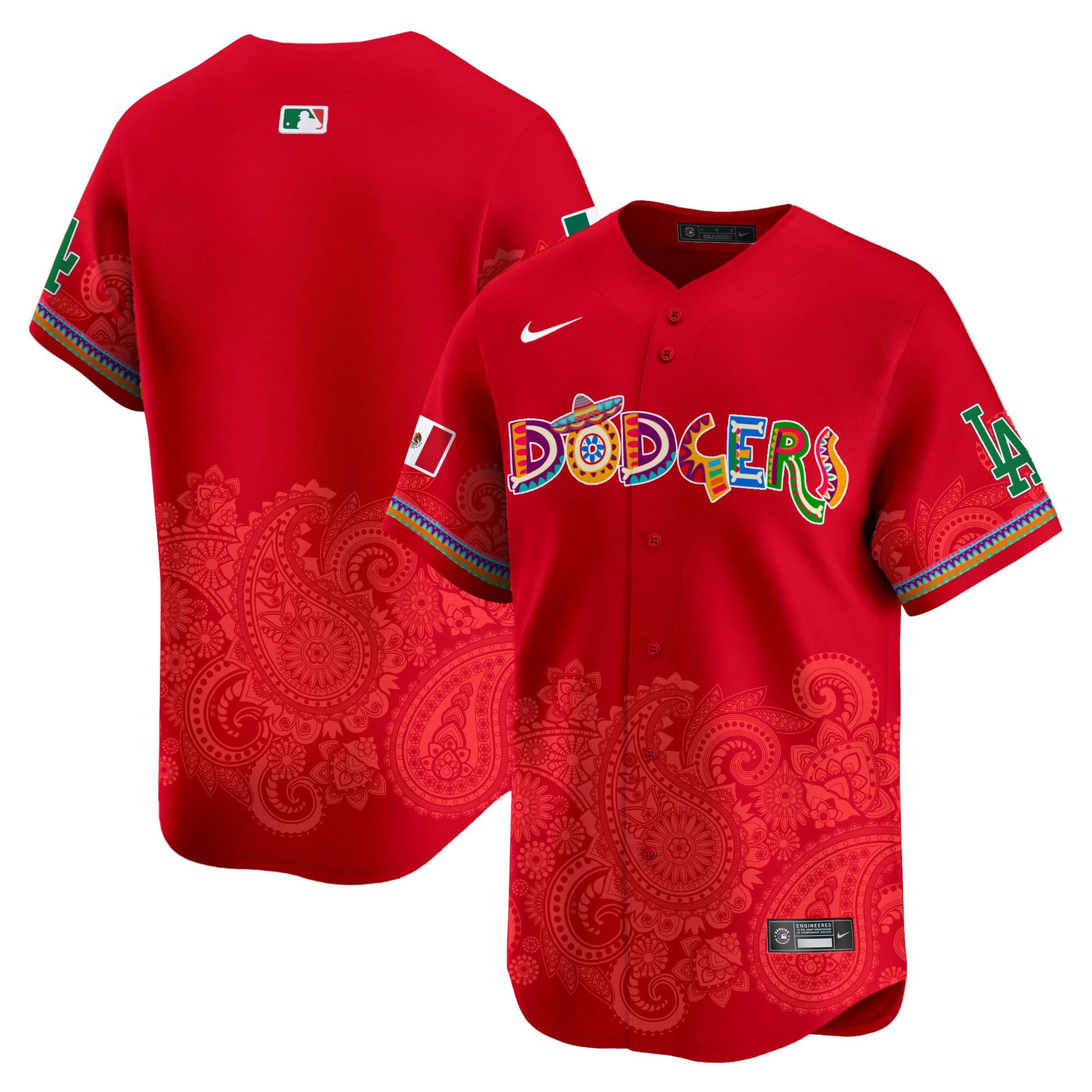 Los Angeles Dodgers Paisley Mexico Vapor Premier Limited Jersey - Printed