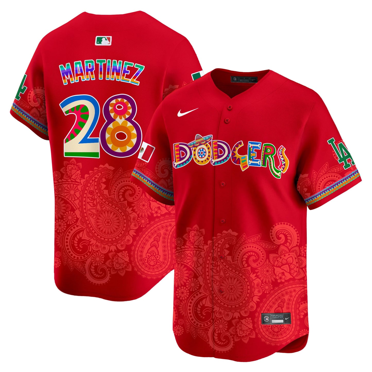 Los Angeles Dodgers Paisley Mexico Vapor Premier Limited Jersey - Printed