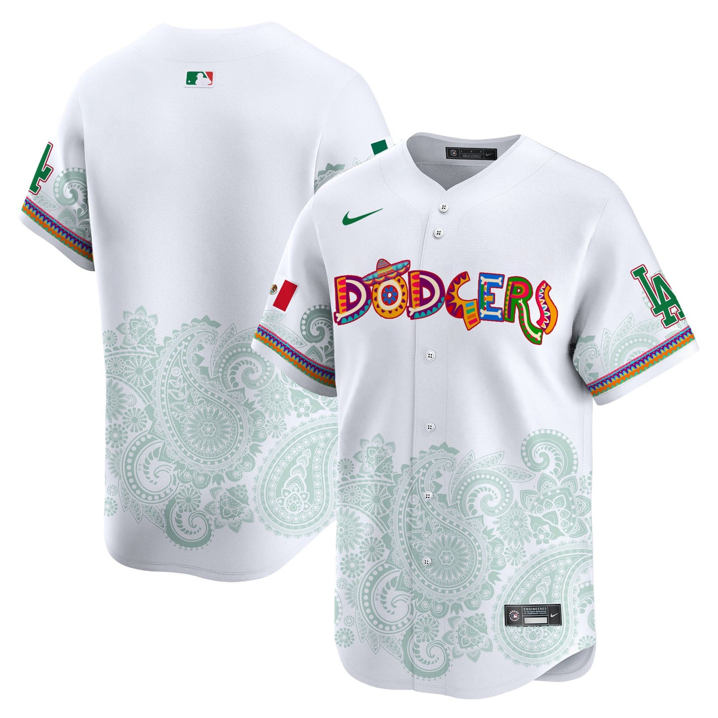 Los Angeles Dodgers Paisley Mexico Vapor Premier Limited Jersey - Printed