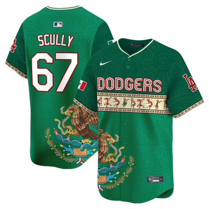 Los Angeles Dodgers Mexico Aztec Vapor Premier Limited Jersey V2 - Printed