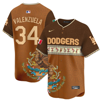 Los Angeles Dodgers Mexico Aztec Vapor Premier Limited Jersey V2 - Printed