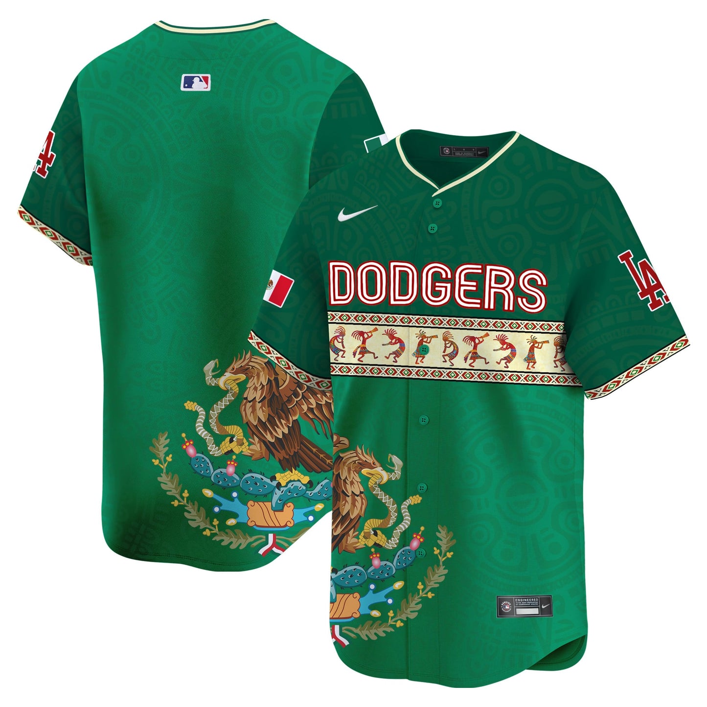Los Angeles Dodgers Mexico Aztec Vapor Premier Limited Jersey V2 - Printed