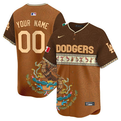 Los Angeles Dodgers Mexico Aztec Vapor Premier Limited Custom Jersey V2 - Printed
