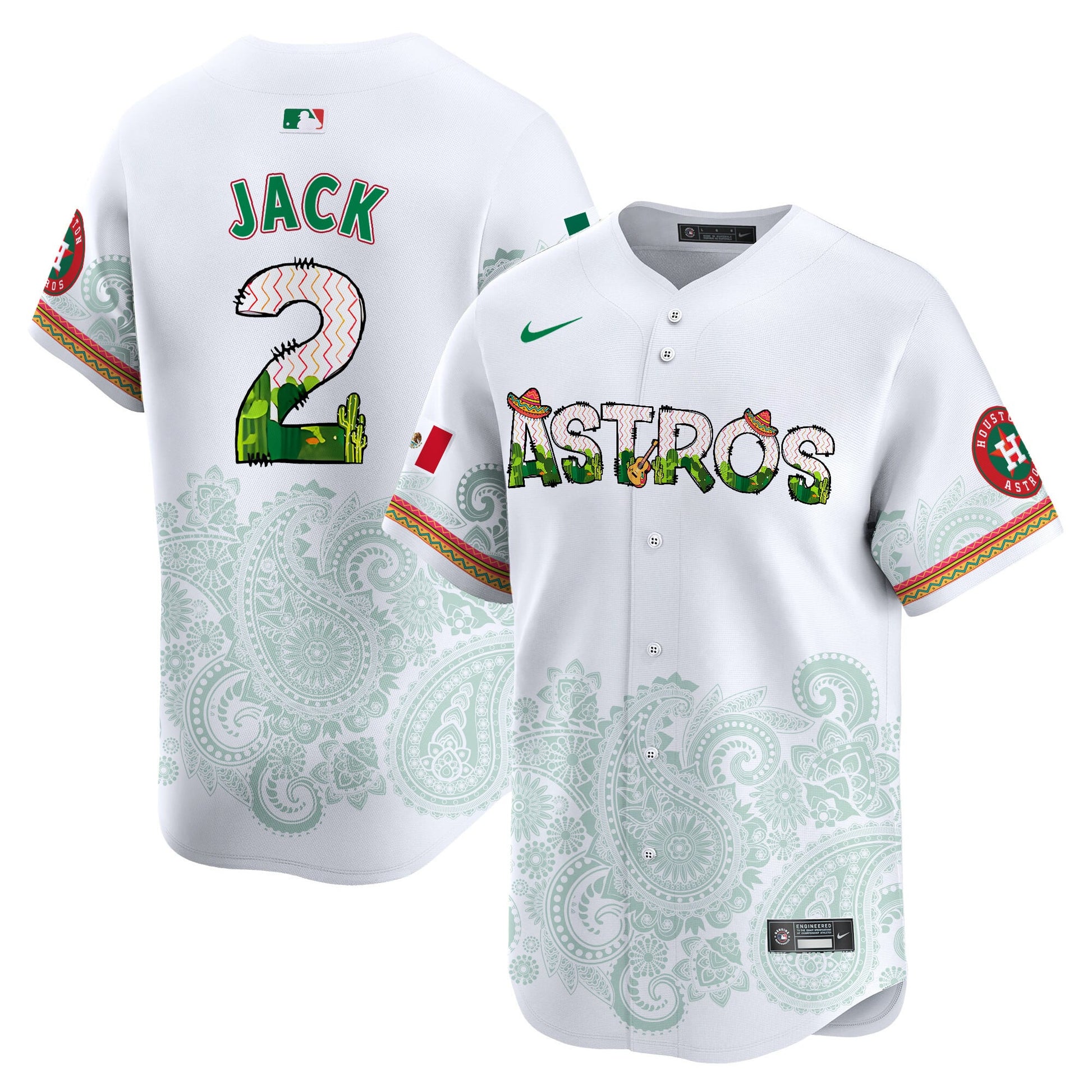 Houston Astros Paisley Mexico Vapor Premier Limited Jersey V4 - Printed
