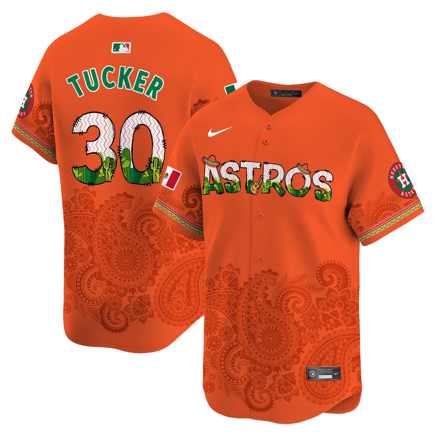 Houston Astros Paisley Mexico Vapor Premier Limited Jersey V4 - Printed