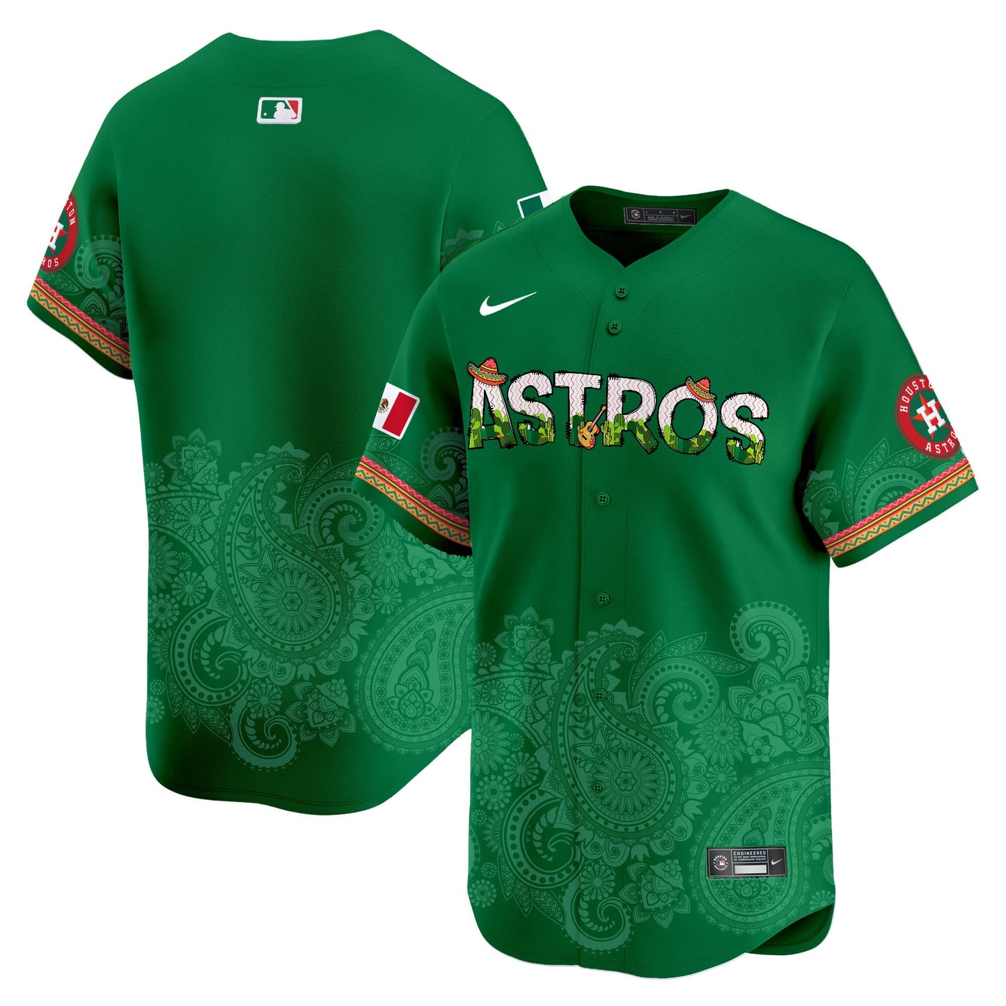 Houston Astros Paisley Mexico Vapor Premier Limited Jersey V4 - Printed