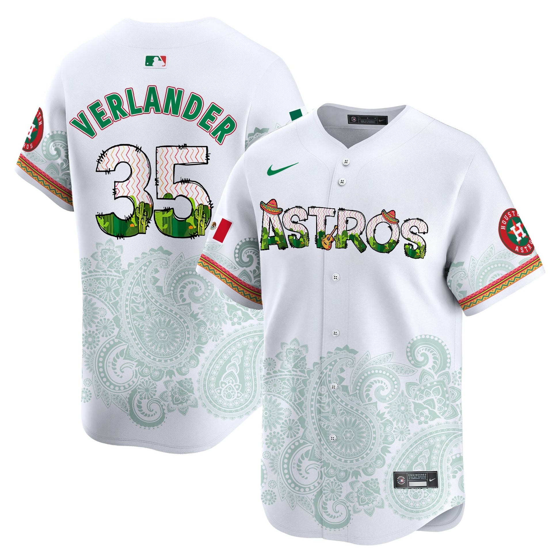 Houston Astros Paisley Mexico Vapor Premier Limited Jersey V4 - Printed