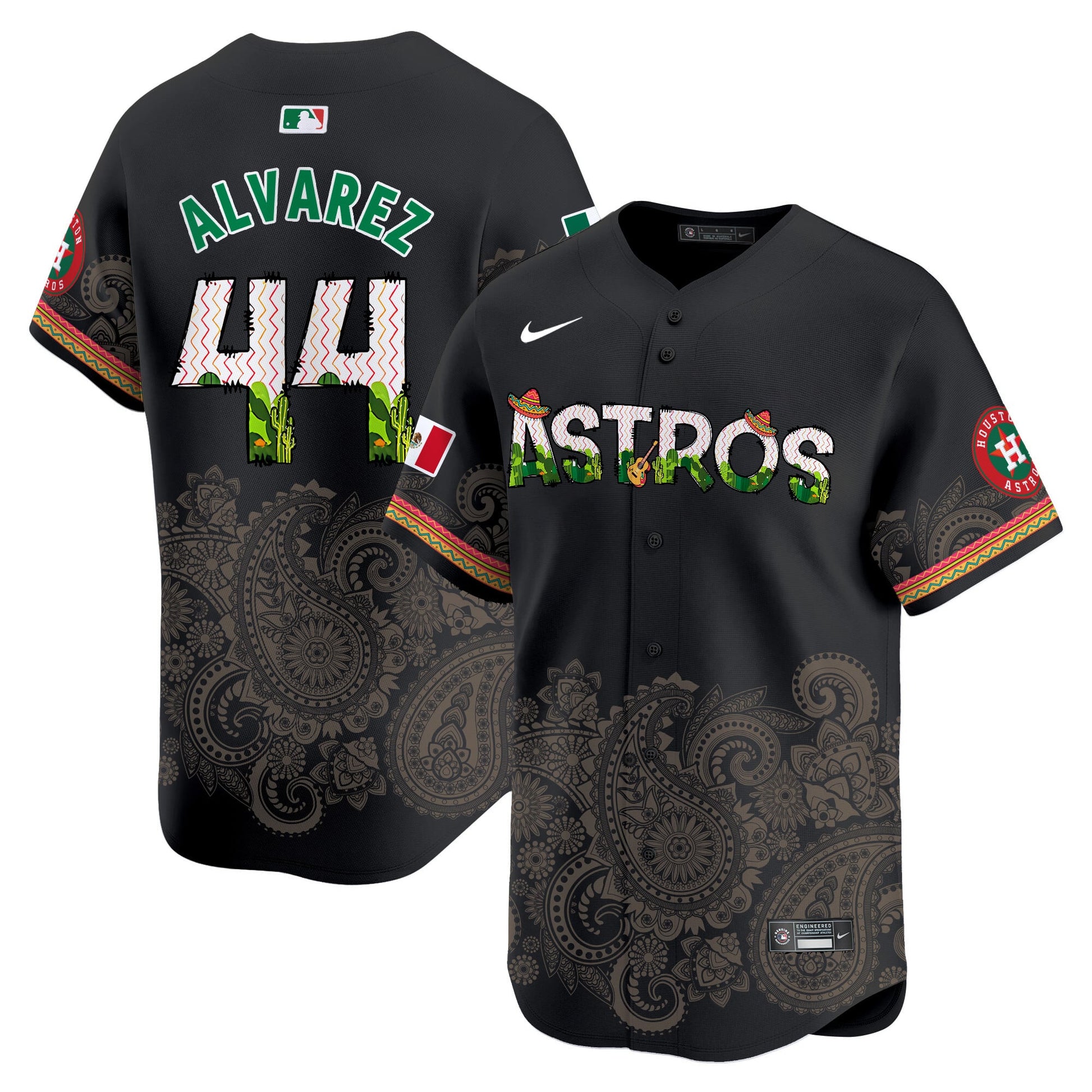 Houston Astros Paisley Mexico Vapor Premier Limited Jersey V4 - Printed