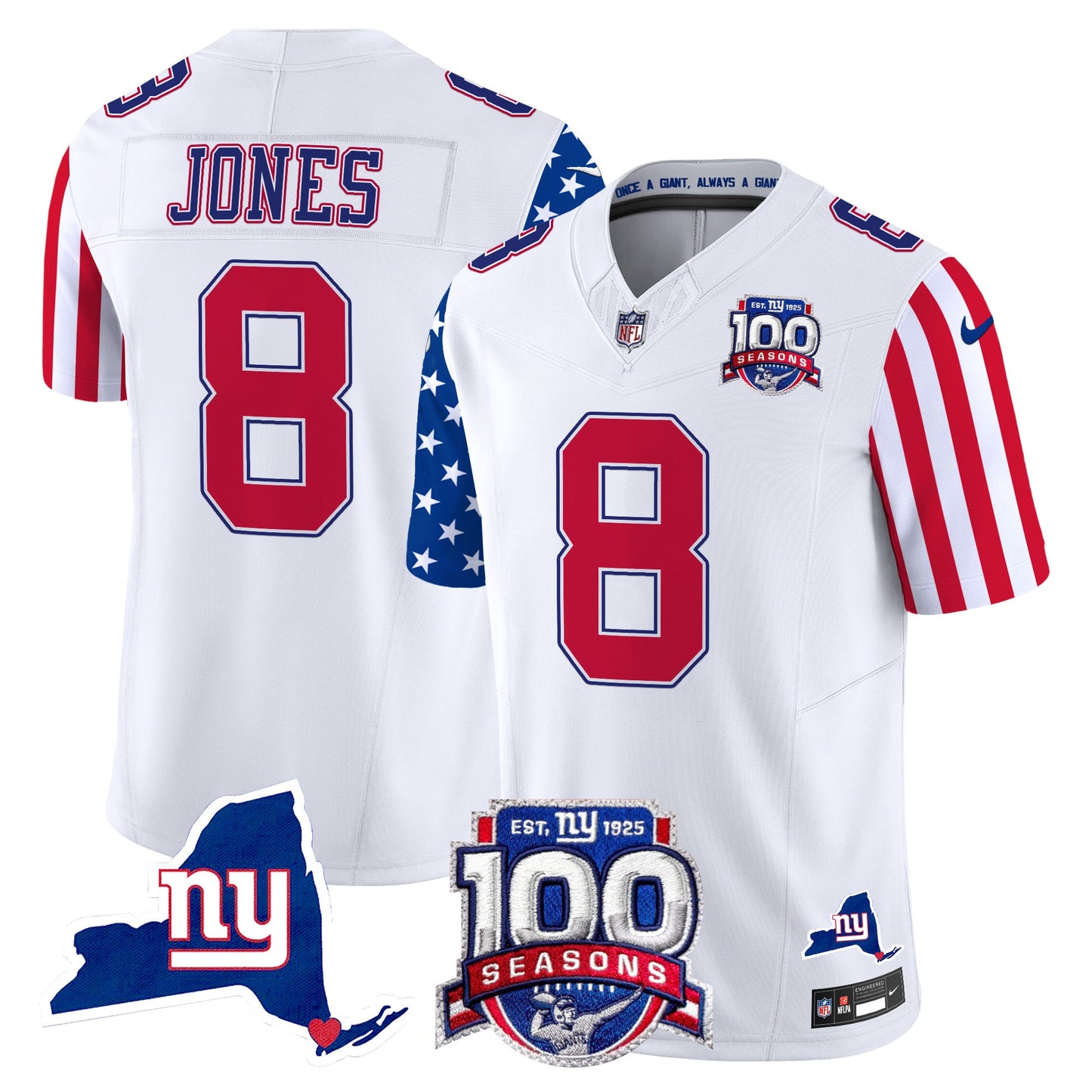 Men's New York Giants American Style Vapor Limited Jersey - All Stitched