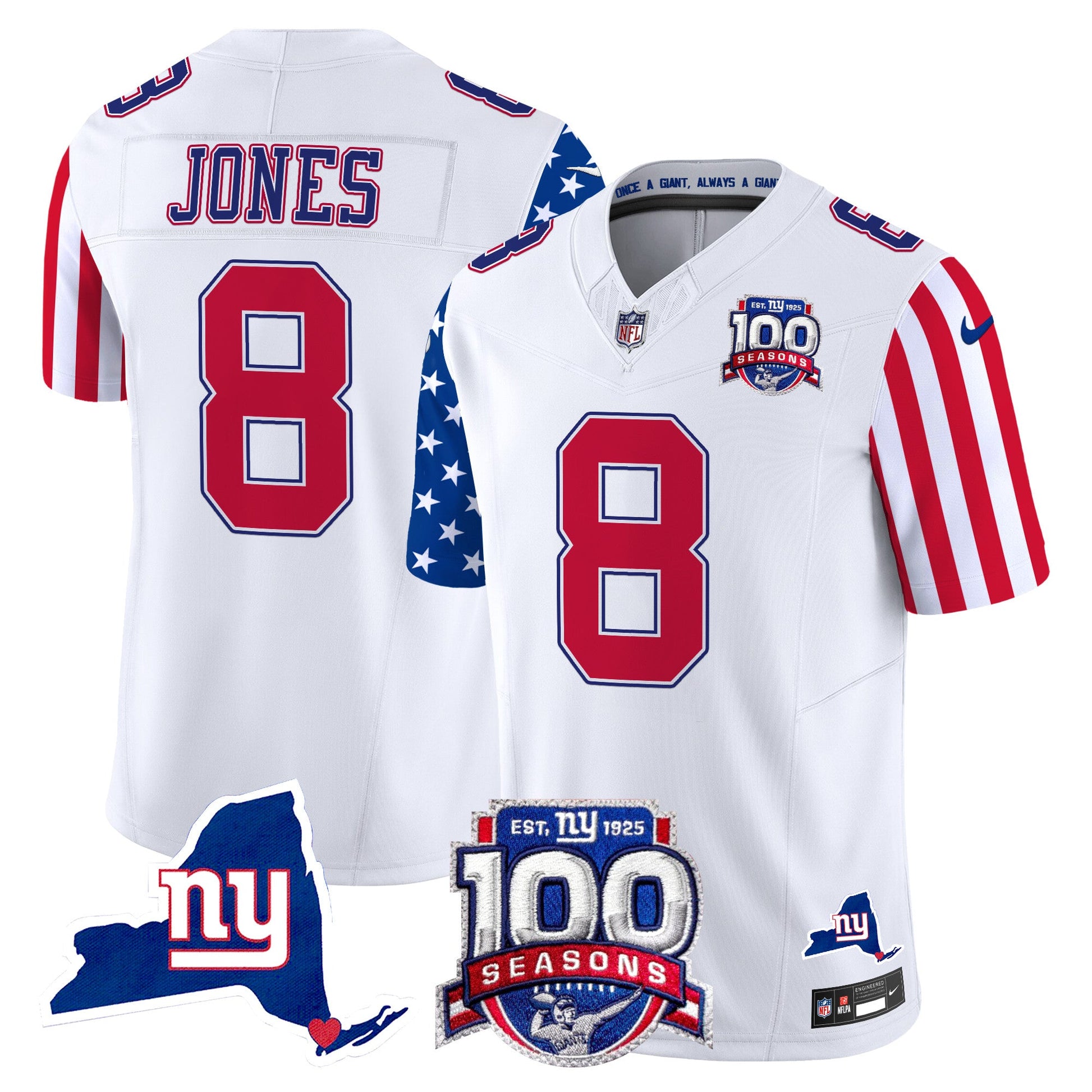 Men's New York Giants American Style Vapor Limited Jersey - All Stitched