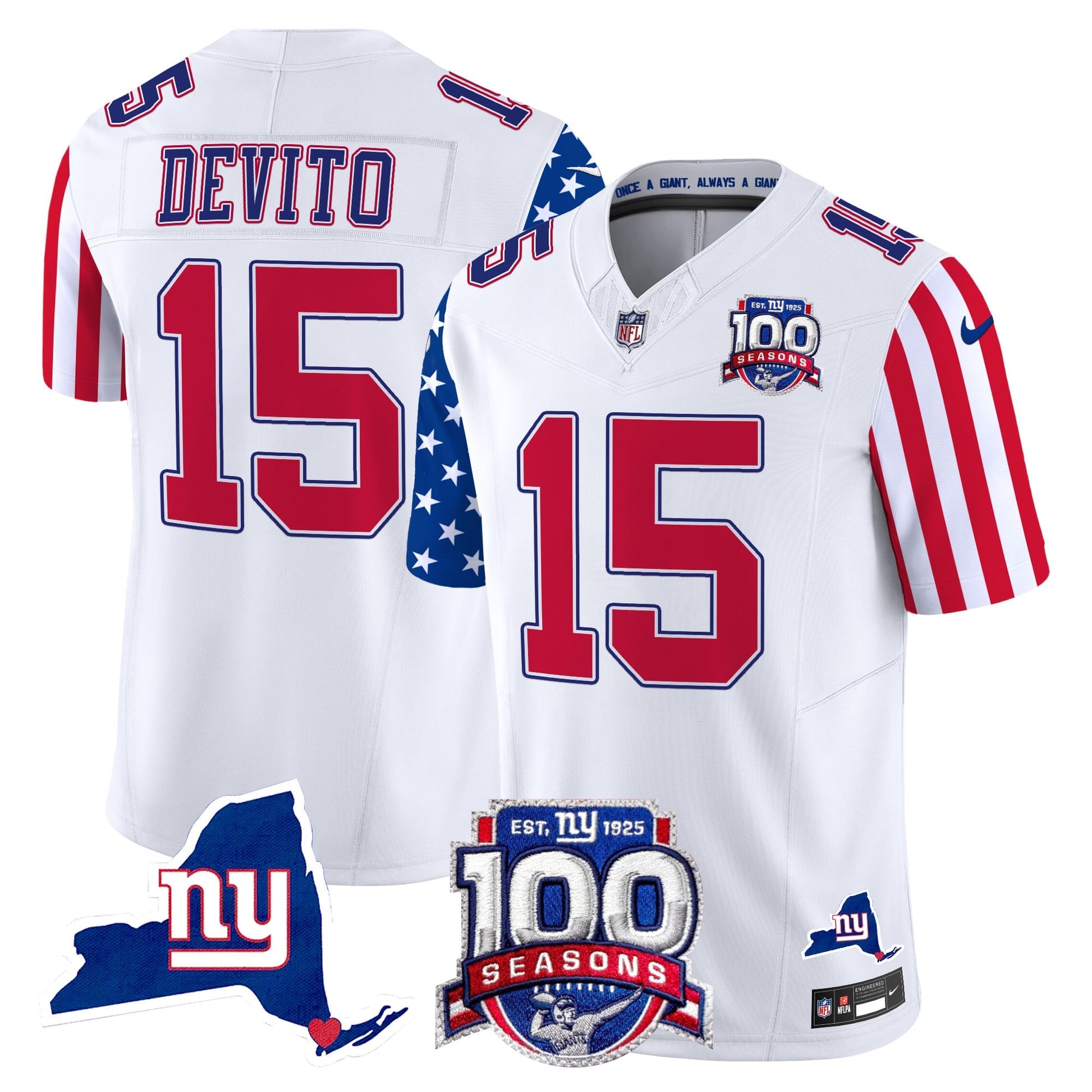 Men's New York Giants American Style Vapor Limited Jersey - All Stitched