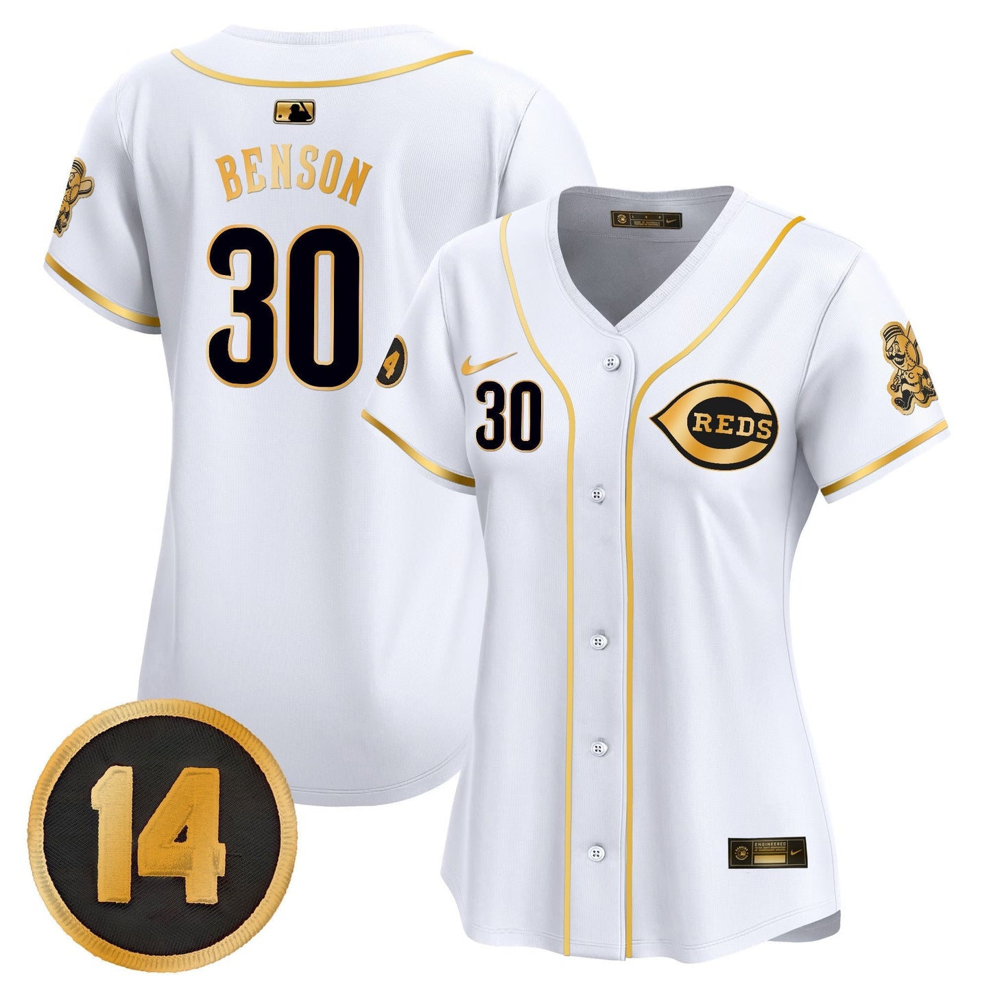 Women's Cincinnati Reds Pete Rose Patch Vapor Premier Limited Jersey - All Stitched