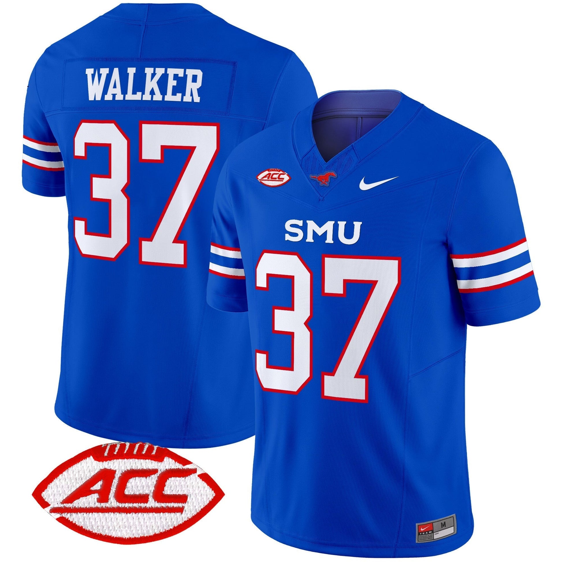 Men's SMU Mustangs 2024 Vapor Limited Jersey - All Stitched