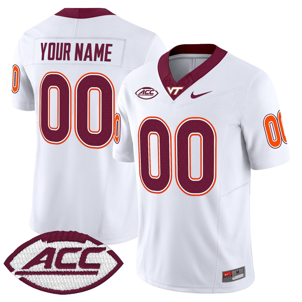 Virginia Tech Hokies 2025 Vapor Limited Custom Jersey - All Stitched