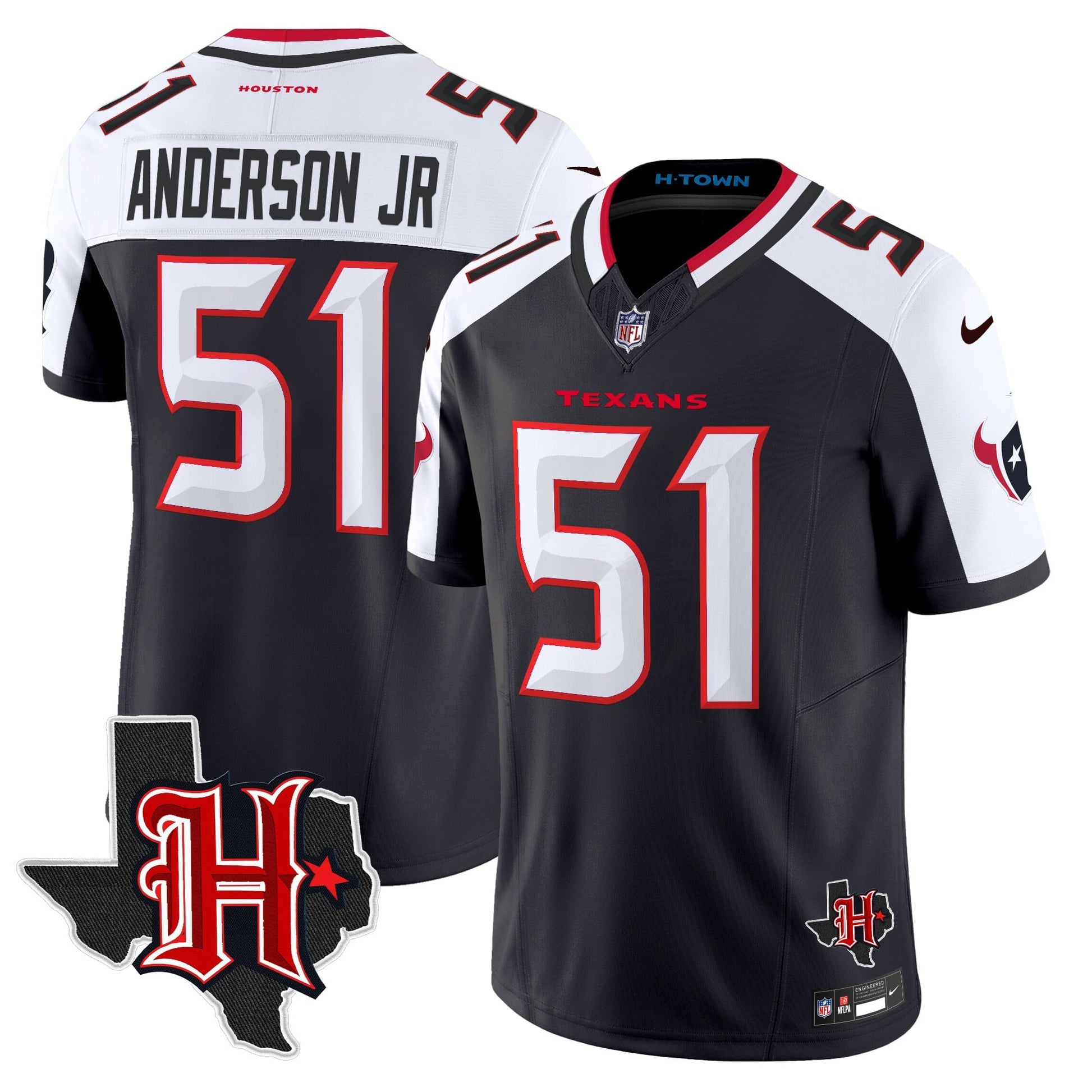 Men's Houston Texans 2026 Texas Patch Vapor Limited Jersey V5 - All Stitched