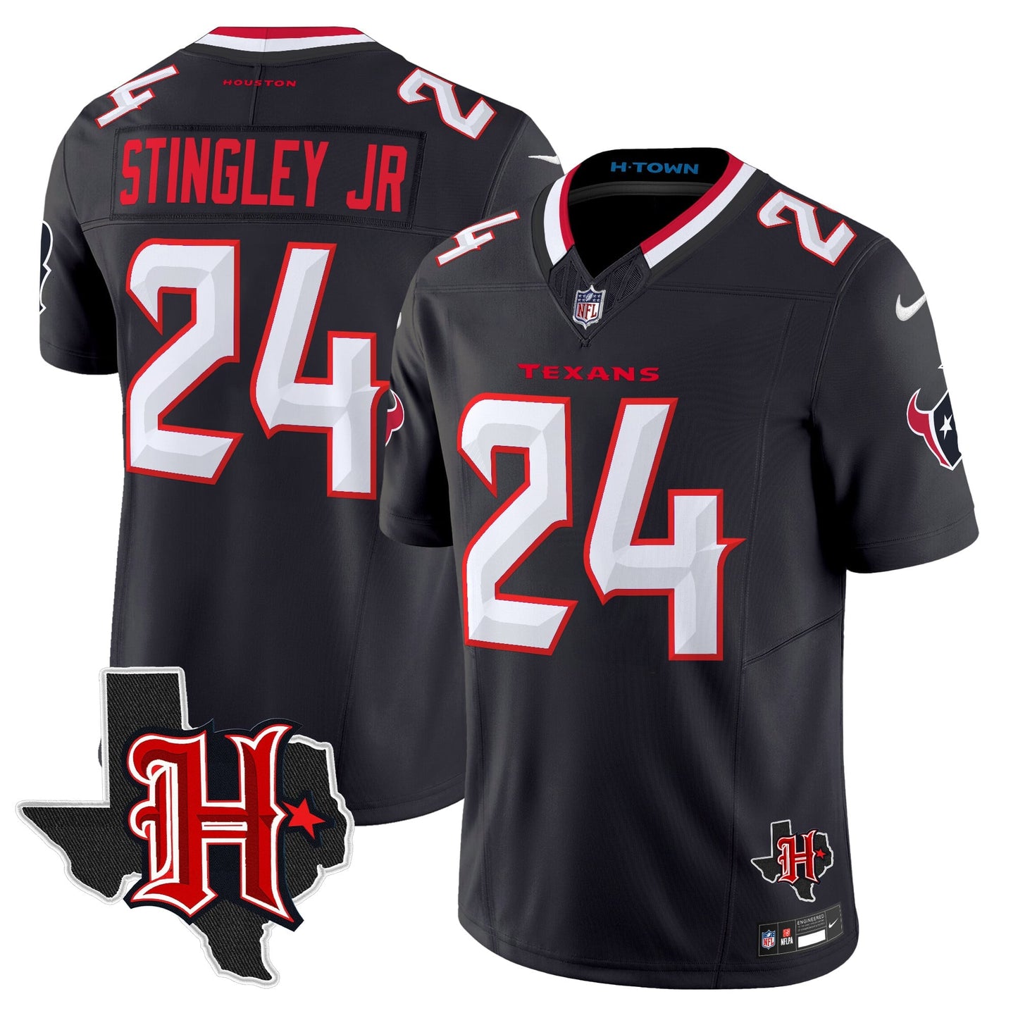 Men's Houston Texans 2026 Texas Patch Vapor Limited Jersey V5 - All Stitched
