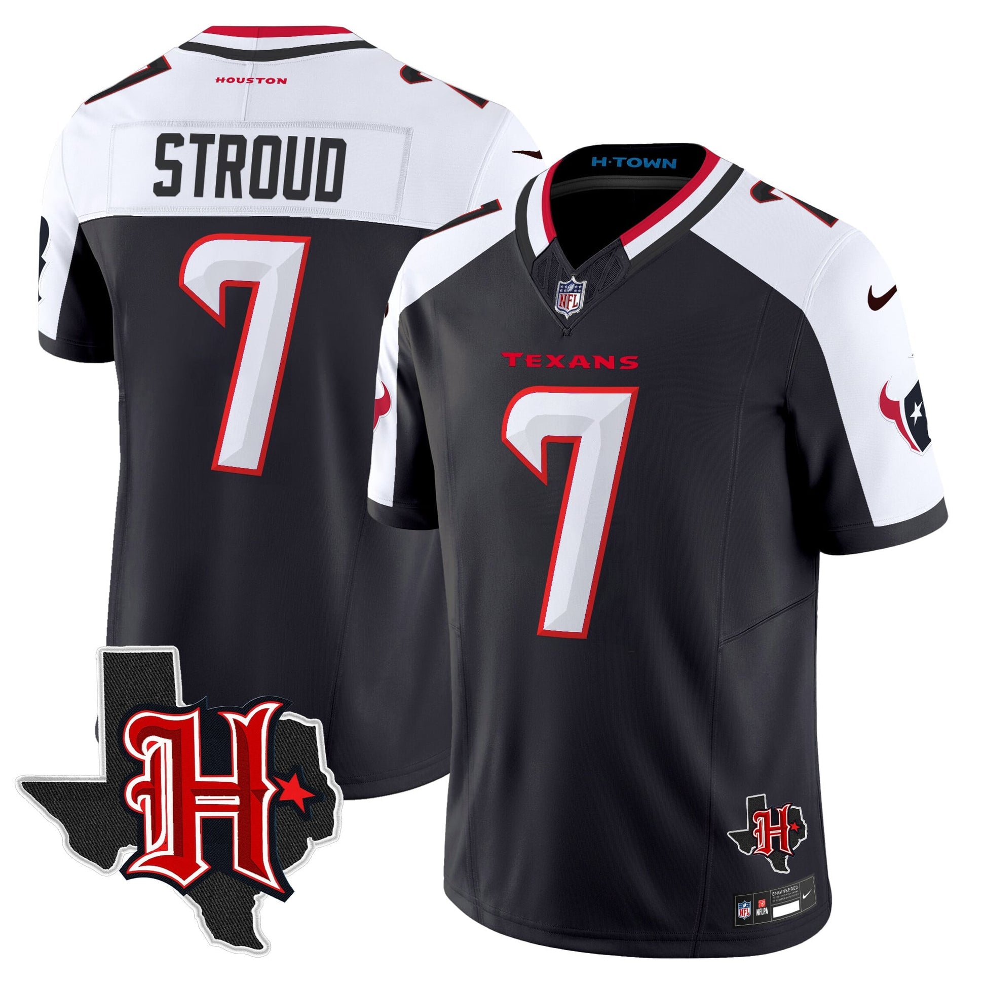 Men's Houston Texans 2026 Texas Patch Vapor Limited Jersey V5 - All Stitched