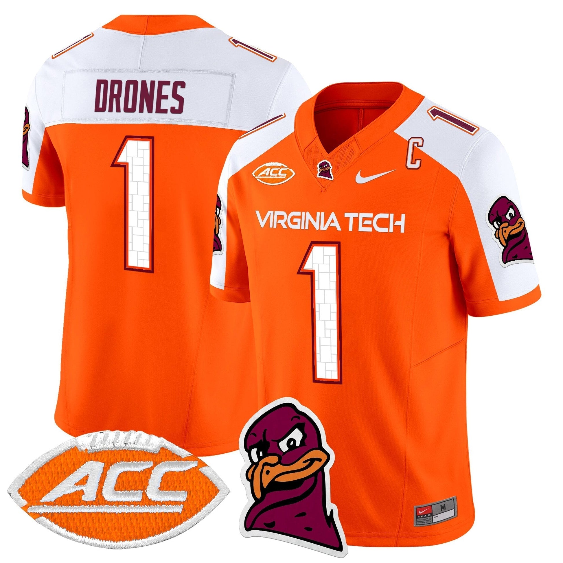 Men's Virginia Tech Hokies 2025 Vapor Limited Jersey - All Stitched