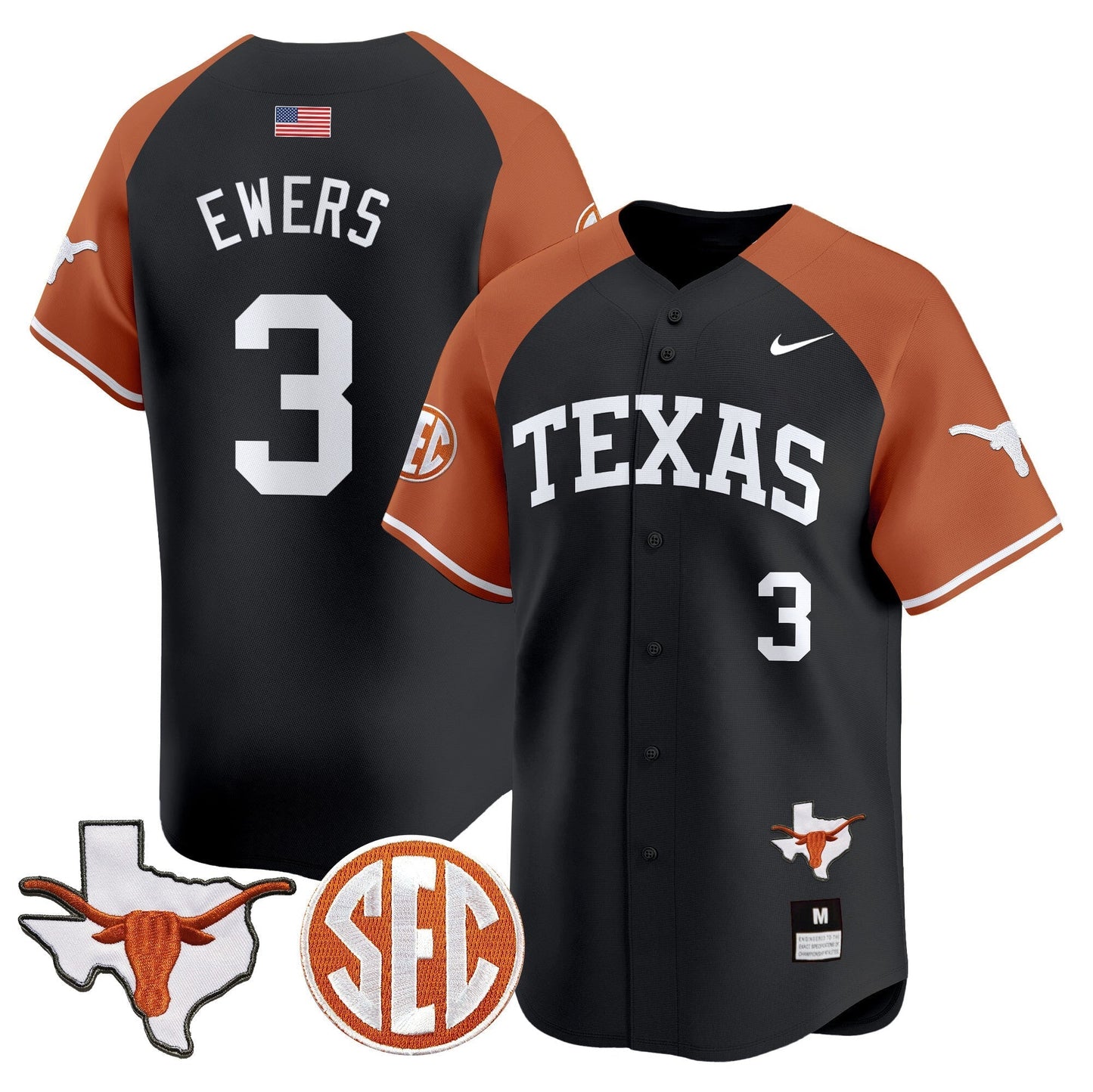 TEX 2024 Vapor Premier Baseball Jersey - All Stitched