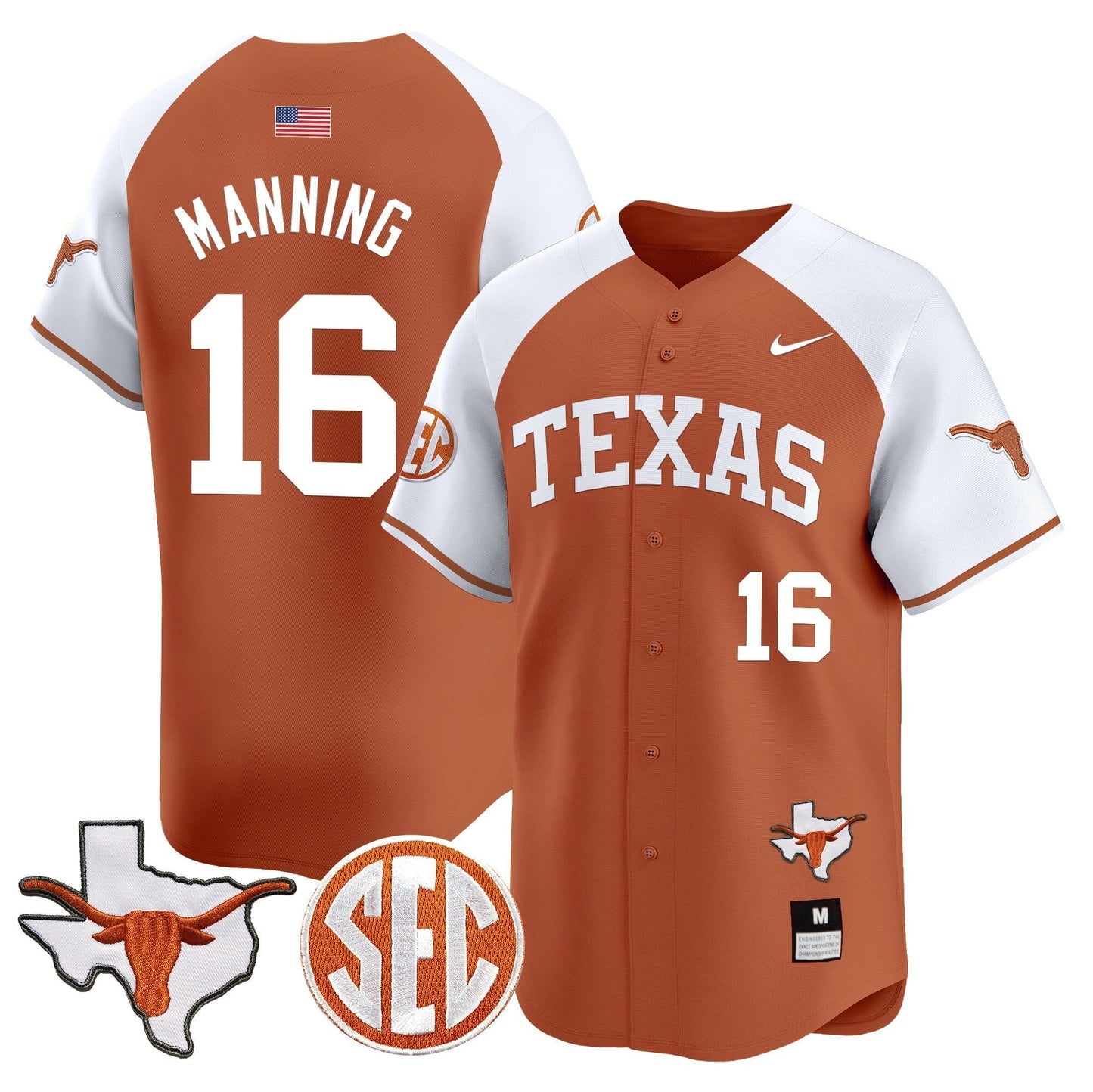 TEX 2024 Vapor Premier Baseball Jersey - All Stitched
